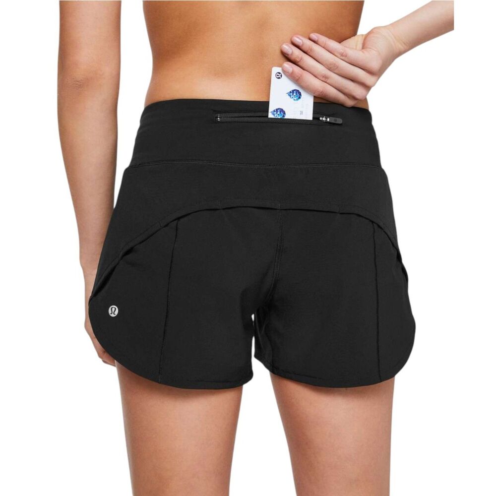 Lululemon Speed Up Short Mid Rise 4"Black - Picture 7 of 8